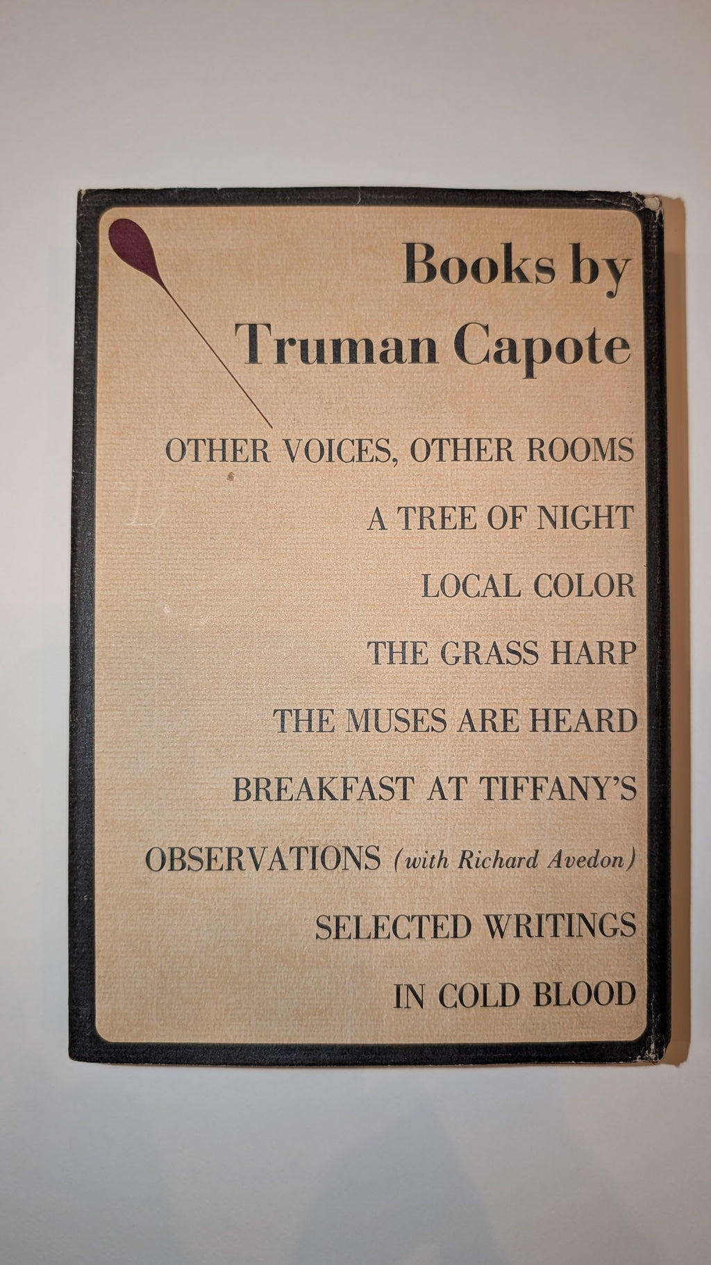 Truman Capote IN COLD BLOOD Signed First Edition – BAS Certified Autograph