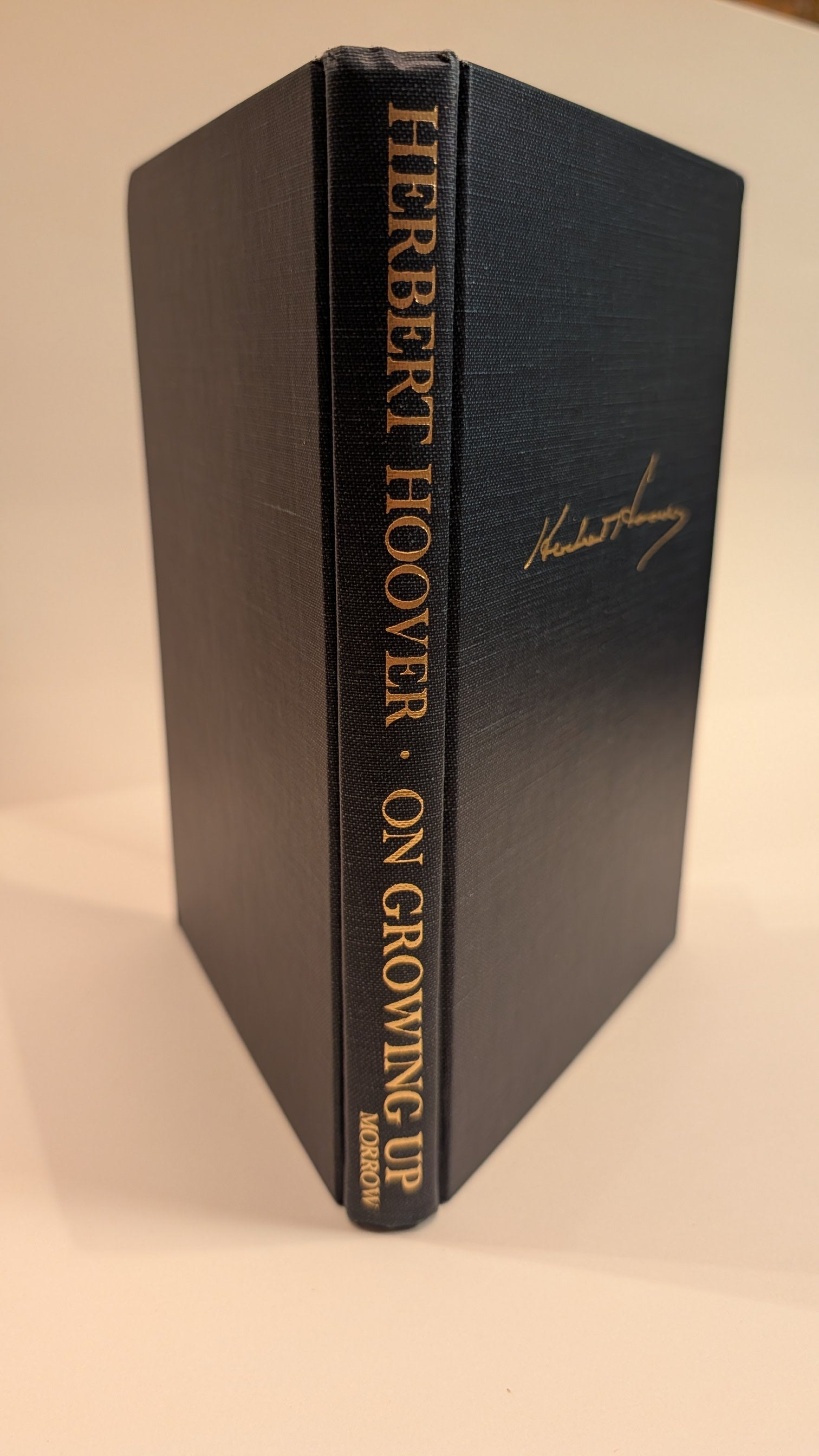 Herbert Hoover SIGNED 1st Ed On Growing Up Beckett LOA Historian Jerome Peltier