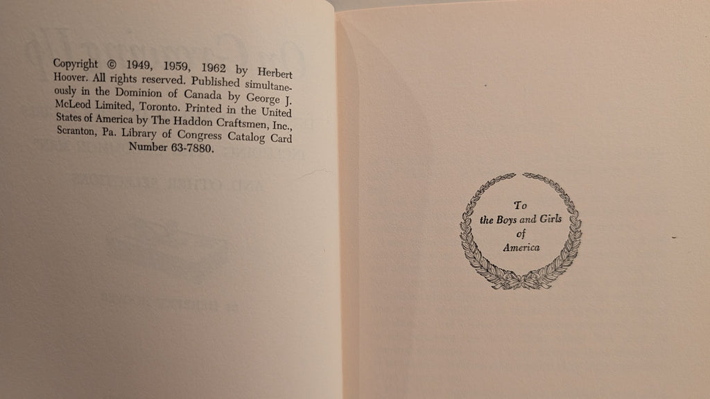 Herbert Hoover SIGNED 1st Ed On Growing Up Beckett LOA Historian Jerome Peltier