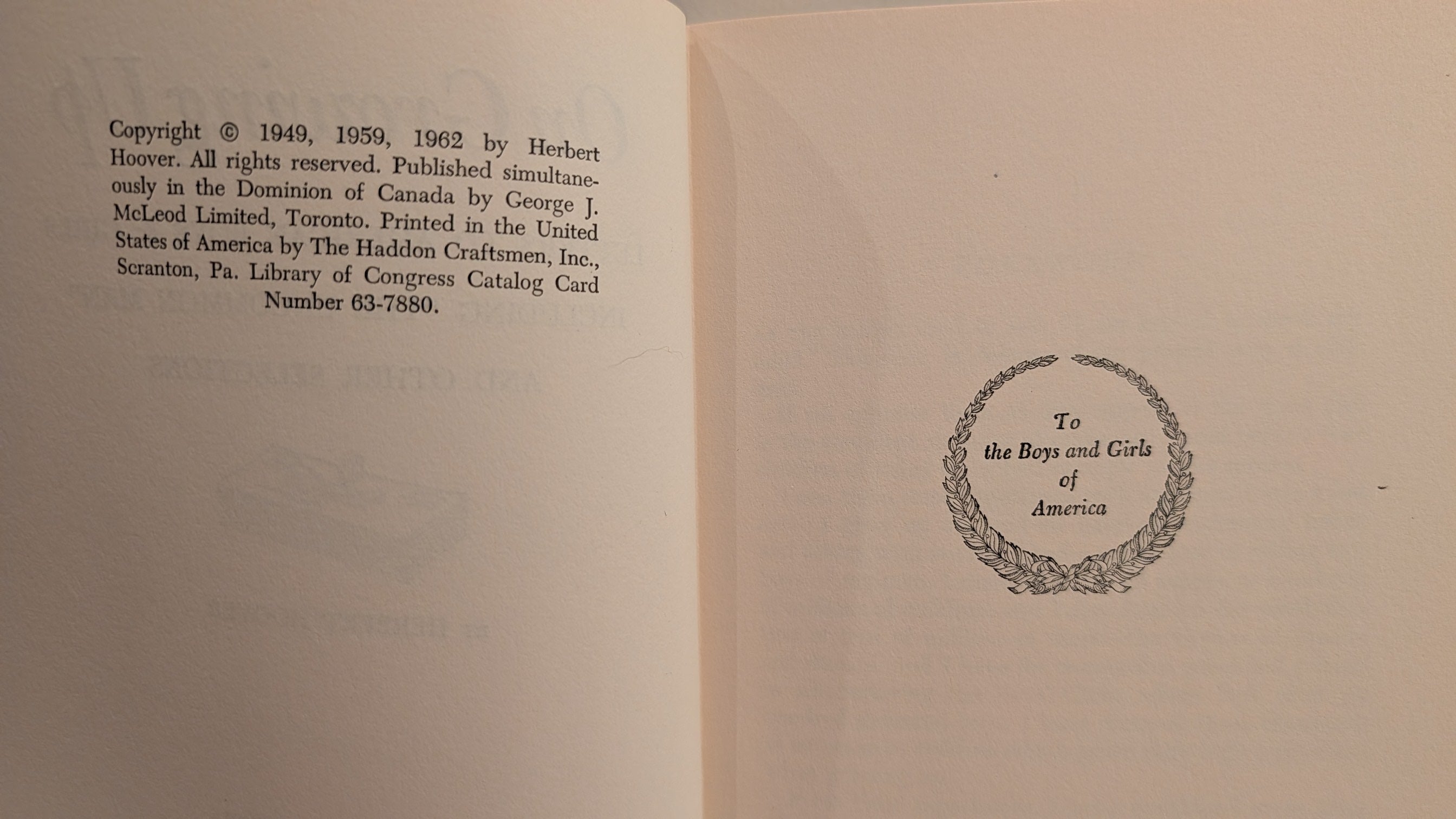 Herbert Hoover SIGNED 1st Ed On Growing Up Beckett LOA Historian Jerome Peltier