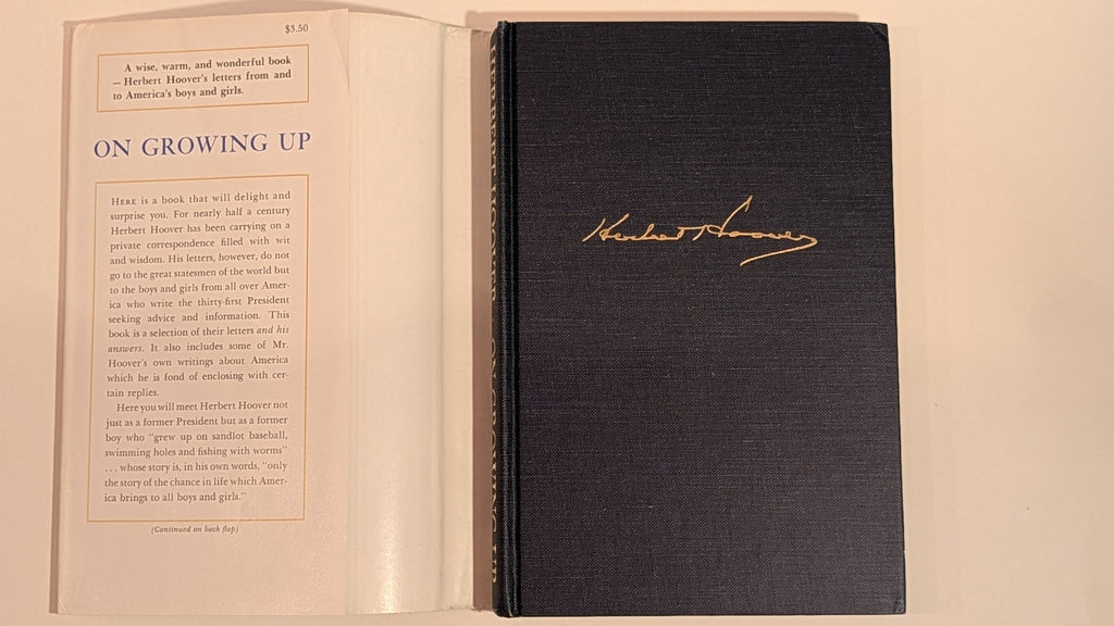 Herbert Hoover SIGNED 1st Ed On Growing Up Beckett LOA Historian Jerome Peltier