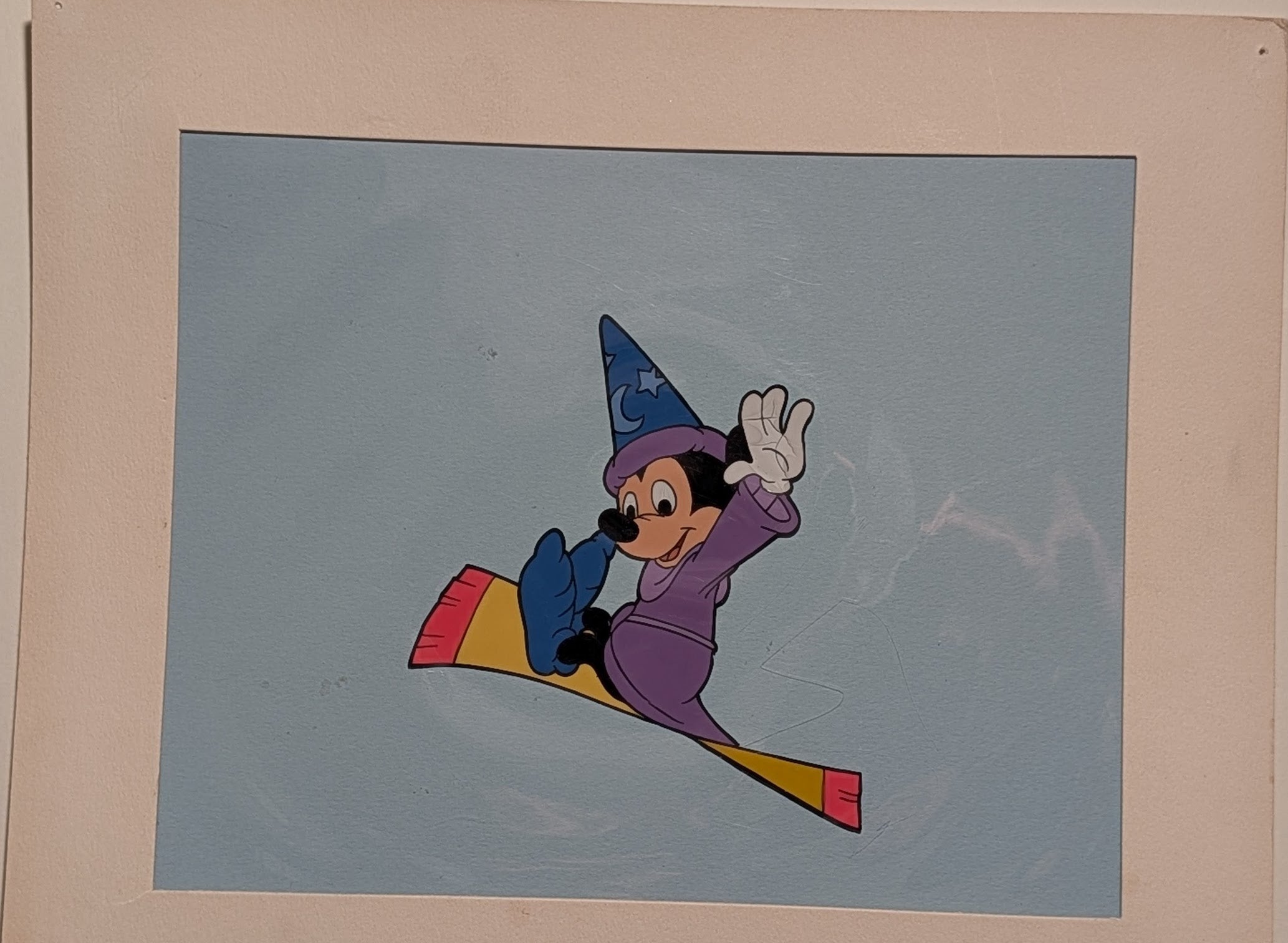 Sorcerer Mickey Mouse Original Production Cel - 1950s TV Disneyland Art Corner