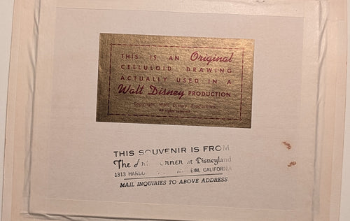 Sorcerer Mickey Mouse Original Production Cel - 1950s TV Disneyland Art Corner