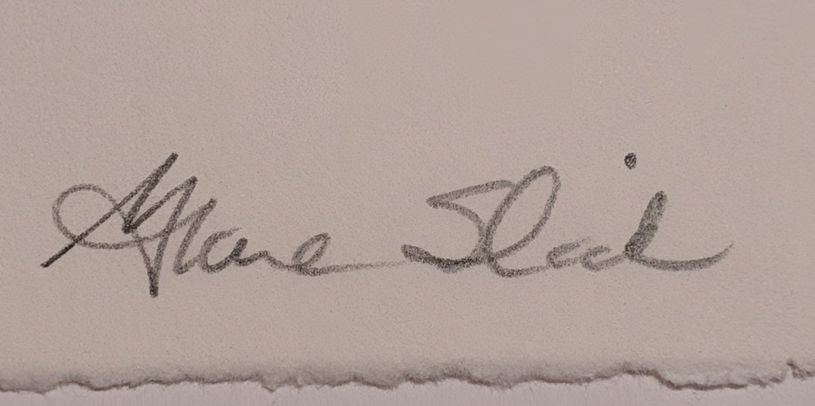 Grace Slick SIGNED White Rabbit Lyrics Lithograph - 1994 Manuscript Originals